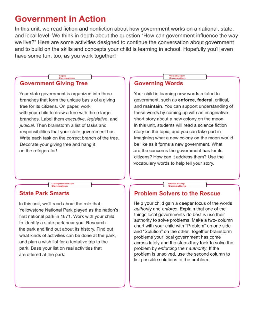 4th Grade Benchmark Parent Letter Unit 3