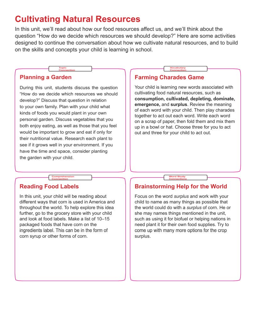 5th Grade Benchmark Parent Letter 